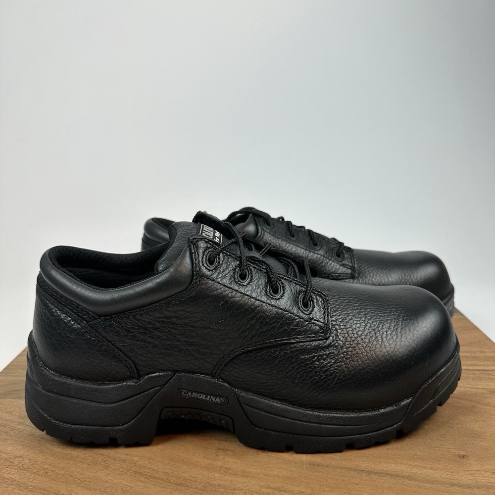 New Mens Carolina CA9538 Black Leather Oxford Composite Toe Shoes Sz‎ 10 D